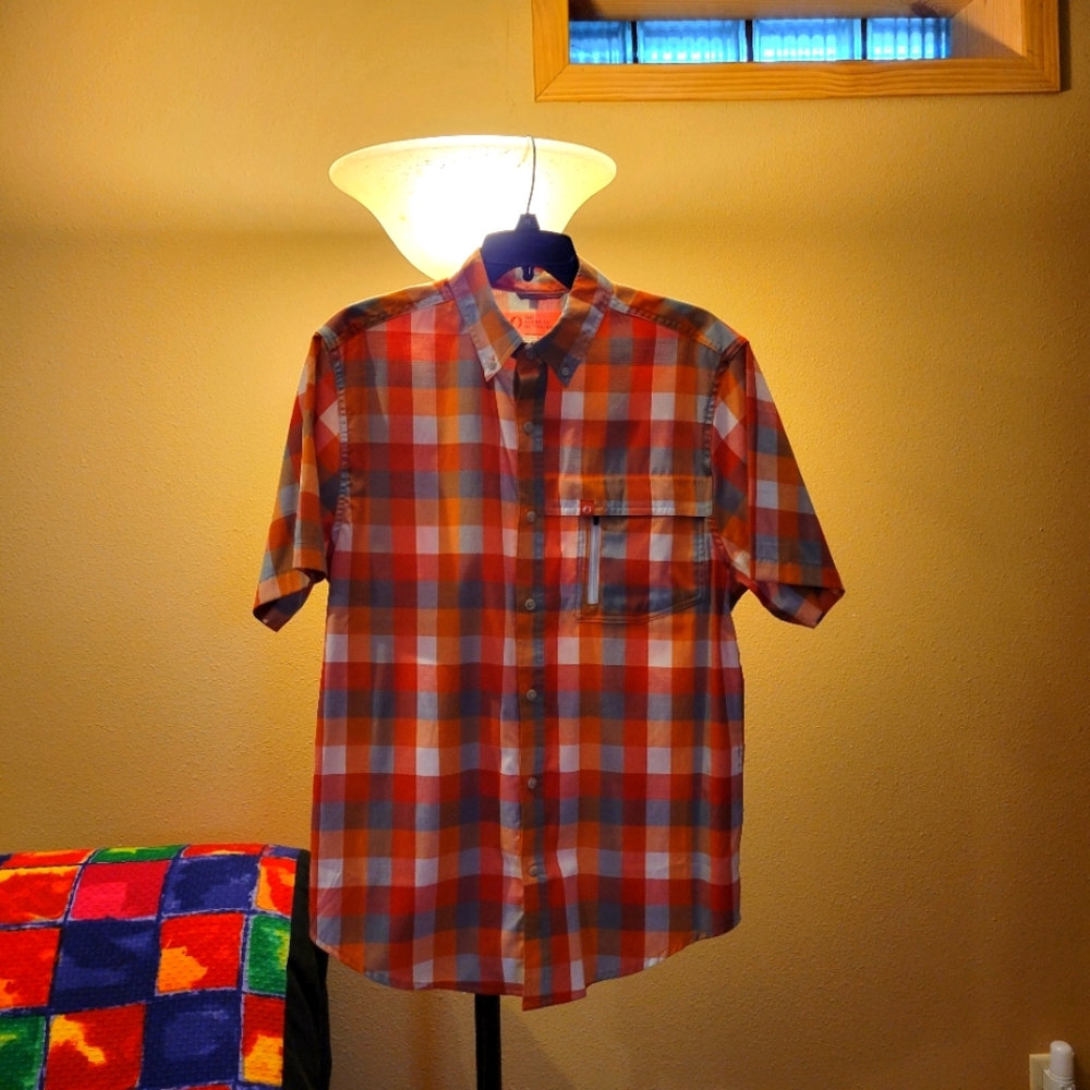 The American Outdoorsman Vibrant Plaid Short Sleeve Shirt for Men